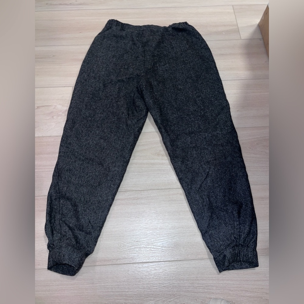 Aritzia Babaton Black Wool Blend Straight Leg Trousers Small Mid Rise Work Pants - Picture 2 of 12